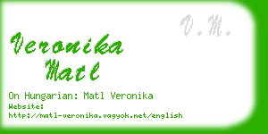 veronika matl business card